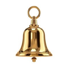 Golden Bell on Transparent Background