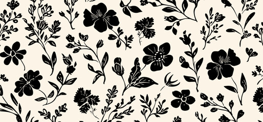 Elegant vintage floral pattern background