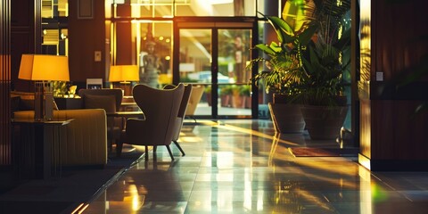 Interior of a Hotel Lobby