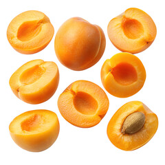 apricots isolated on transparent background png
