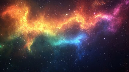 Naklejka premium Colorful Nebula with Stars in Space Cosmic Background Galaxy Background Deep Space Abstract Background