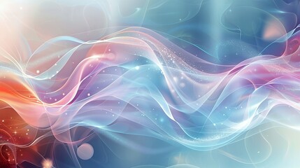 Fototapeta premium Abstract waves of color and light creating a serene and dynamic visual effect.