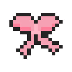 cute ribbon coquette pixel art