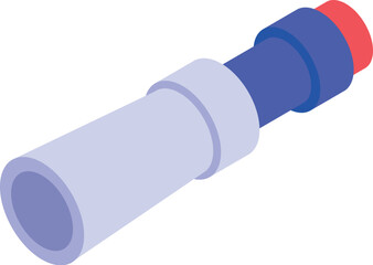 Telescope tube for watching at long distance, astronomy equipment is observing