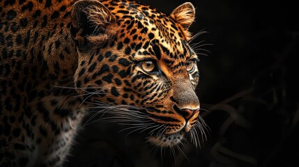 Obraz premium Close up Portrait of a Leopard with Intense Eyes
