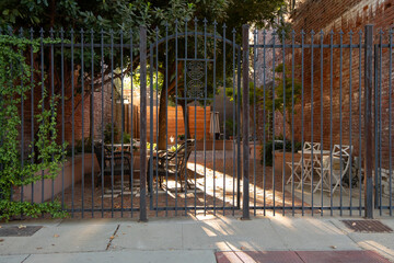 wrought gate with fence