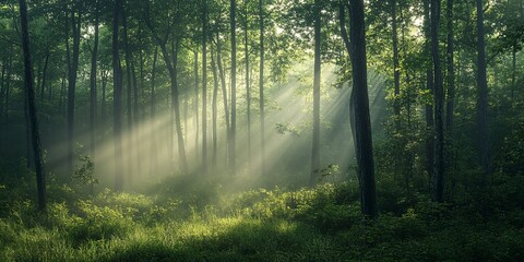 Fototapeta premium morning in the forest 