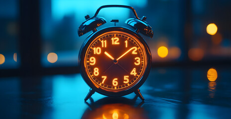 A clock with the hands on the numbers 3 and 9