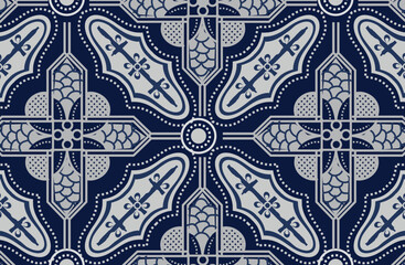 Ceplok Mdu Bronto Batik Motif, a batik motif from Indonesia, with details of parts of the motif