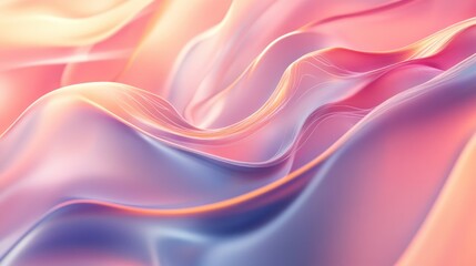 A 3D render of fluid, flowing lines in vibrant pastel colors forming a dynamic, abstract fashion background with depth and movement.
