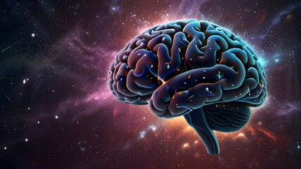 Fototapeta premium Knowledge brightens and produce spark in the brain, literacy day theme 