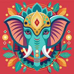 Isolated elephant vector art