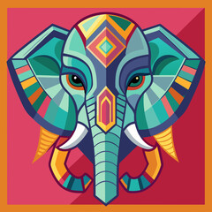Isolated elephant vector art