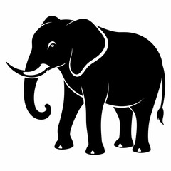 elephant silhouette vector image