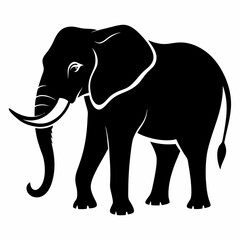 Fototapeta premium elephant silhouette vector image