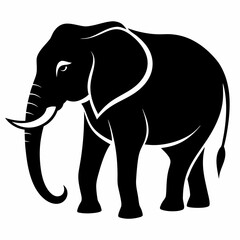 Fototapeta premium elephant silhouette vector image
