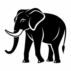 Fototapeta premium elephant silhouette vector image