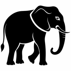 elephant silhouette vector image