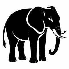 elephant silhouette vector image