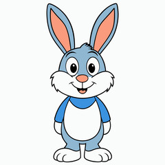 Obraz premium Rabbit silhouette in vector. Easter bunny, Can be used as a stencil or template for festive decorations, postcards, shop windows