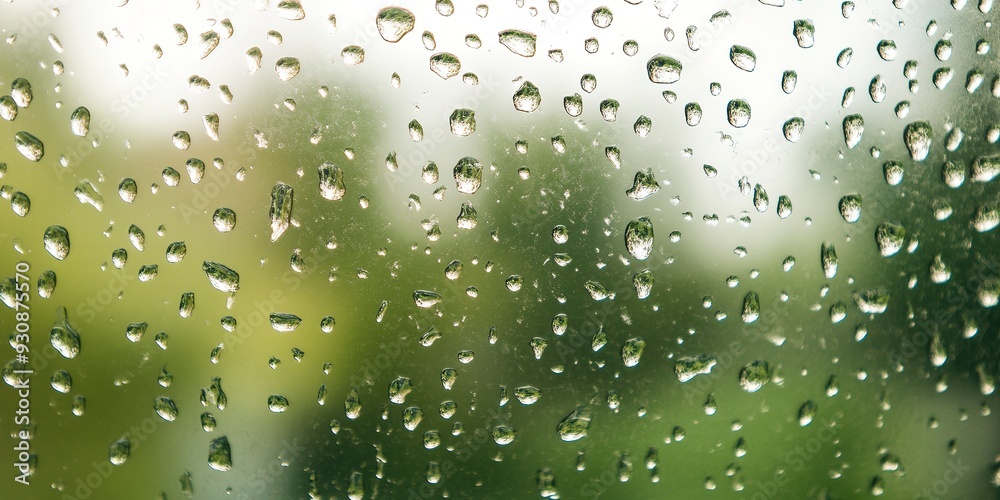 Wall mural rain drops on the window