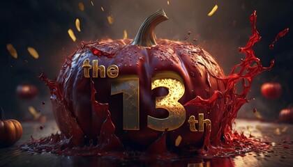 Harvest-Themed Halloween Pumpkin Artwork for 13th Celebration