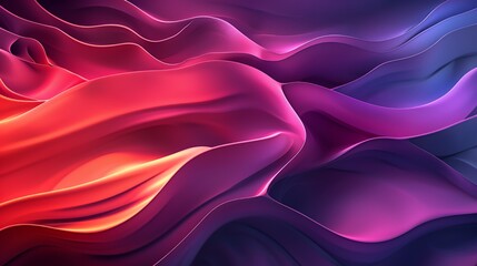Fototapeta premium Abstract background with flowing red, orange, and purple waves.