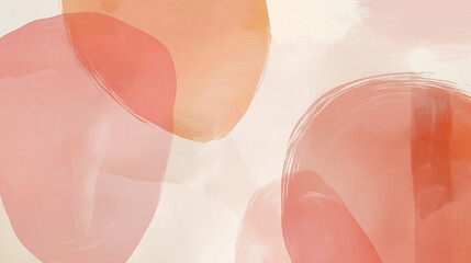 Fototapeta premium abstract and colorful artwork depicting pink and orange flowers on a pristine white background, highlighting their delicate charm.