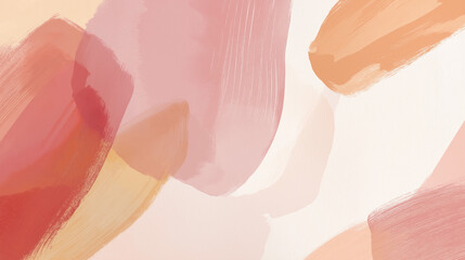 Fototapeta premium abstract and colorful artwork depicting pink and orange flowers on a pristine white background, highlighting their delicate charm.