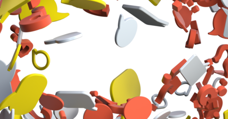 flying email icon and web flying