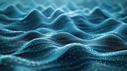 Obraz premium Abstract Blue Wavy Background