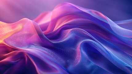 Obraz premium Abstract Purple and Blue Fabric Waves