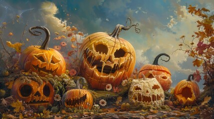 Pumpkin .Halloween, October, Autumn, Spooky, Scary, jack-o-lantern, carved pumpkin, hallows eve