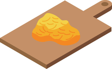 Honeycomb is placed on a wooden cutting board, ready to be used in a variety of culinary applications