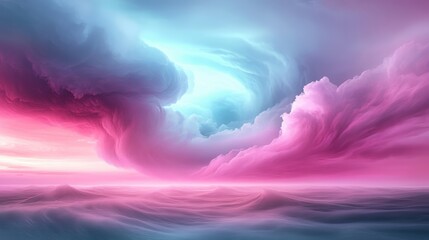 Obraz premium A beautiful and colorful sky with a pinkish purple cloud