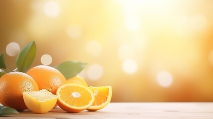 Obraz premium Fresh Oranges: A Burst of Vitamin C and Summery Delight