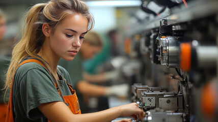 women technicians actively engaged in their jobs,