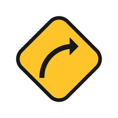 Round traffic sign, Turn right. Allow traffic right or go right side only.