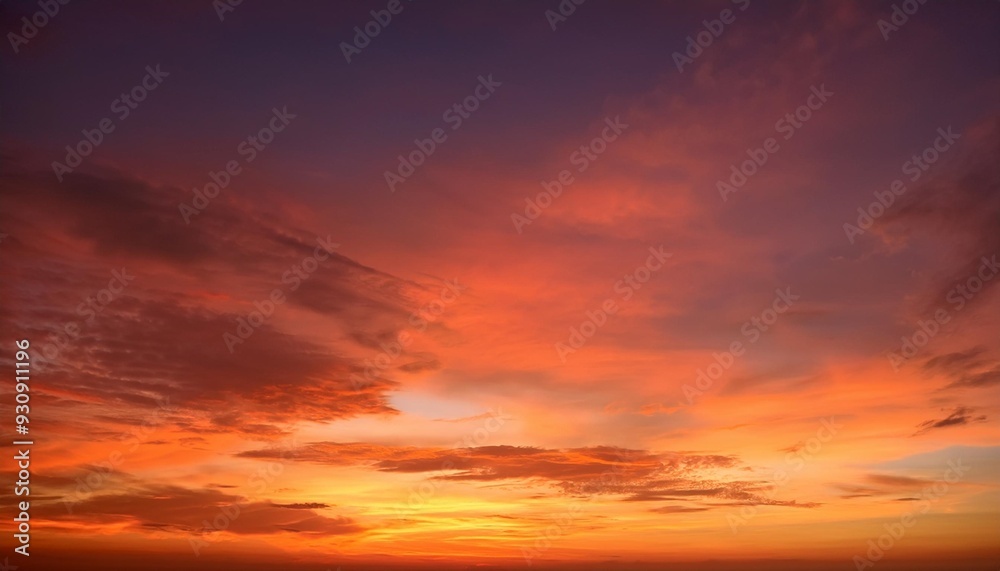 Wall mural sky gradient from orange to red sunset photography nature sunset background