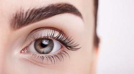 Obraz premium Close Up Eye with Eyelash Extensions