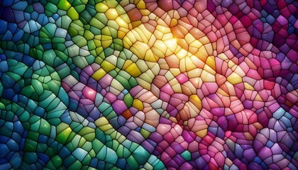 Vibrant Glass Mosaic 8K wallpaper
