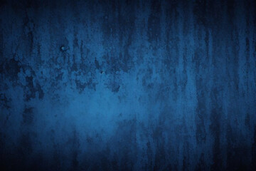 Fototapeta premium Dark blue limestone marble rough grunge cement smooth gradient wall backdrop texture background with high resolution. Old wall texture cement dark blue abstract dark color design background
