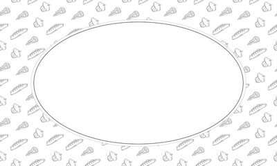 food and beverage frame in doodle style frame background