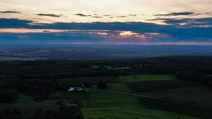 Rural evening storm rolling in
