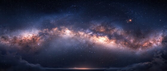 Milky Way Galaxy Over Clouds - Stunning Night Sky Photography