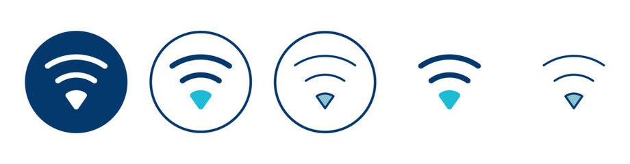 WIFI Icon vector isolated on white background. signal vector icon. Wireless and wifi icon or sign for remote internet access