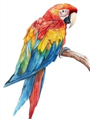 Fototapeta premium Vivid Macaw Bird Illustration