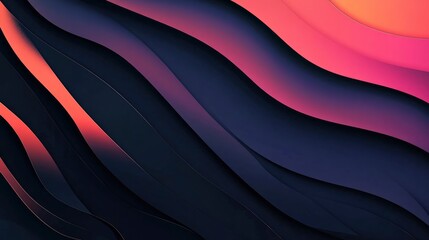 Fototapeta premium Modern abstract background. Minimal. Color gradient. Dark. Web banner. Geometric shape. 3d effect. Lines stripes triangles. Design. Futuristic. Cut paper or metal effect. Luxury. Premium , ai