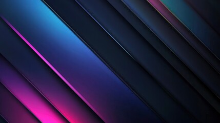 Obraz premium Modern abstract background. Minimal. Color gradient. Dark. Web banner. Geometric shape. 3d effect. Lines stripes triangles. Design. Futuristic. Cut paper or metal effect. Luxury. Premium , ai