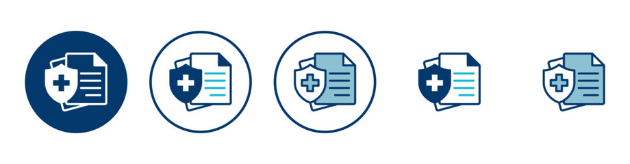 Fototapeta premium Medical insurance icon vector isolated on white background. health insurance icon